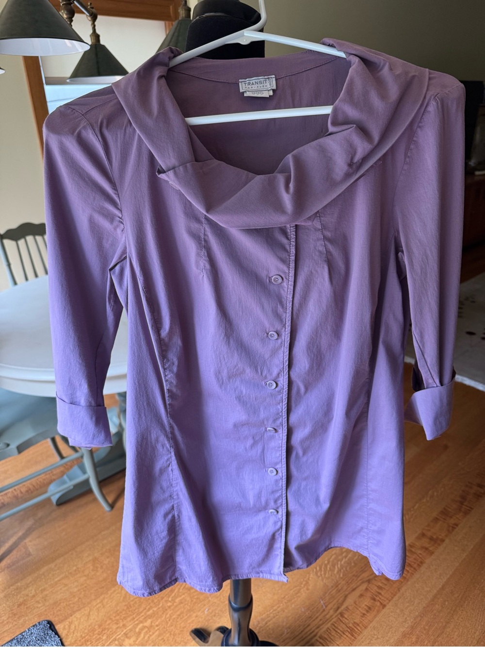 Lavender Button Down Shirt for Women